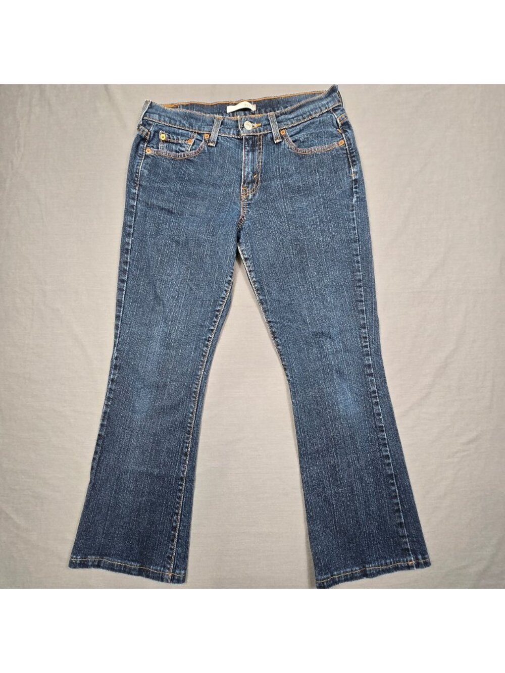 Levis Womens 515 Bootcut Jeans Size 4 4M Dark Wash Cotton Blend Denim Pants
